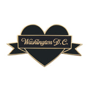 I Heart Washington D.C. Enamel Pin – Black & Gold City Pin